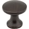 Elements 1" Diameter Brushed Oil Rubbed Bronze Slade Cabinet Mushroom Knob 3915-DBAC - alternate 1